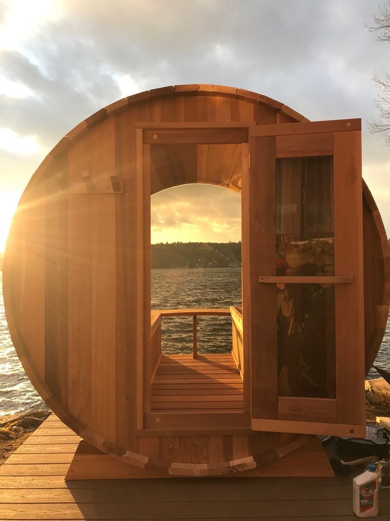 Panoramic View Cedar Barrel Sauna - Image 3