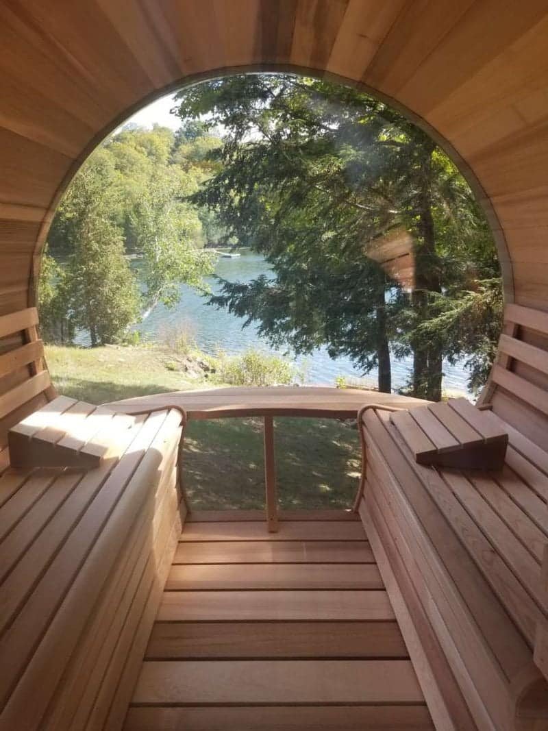 Panoramic View Cedar Barrel Sauna - Image 4