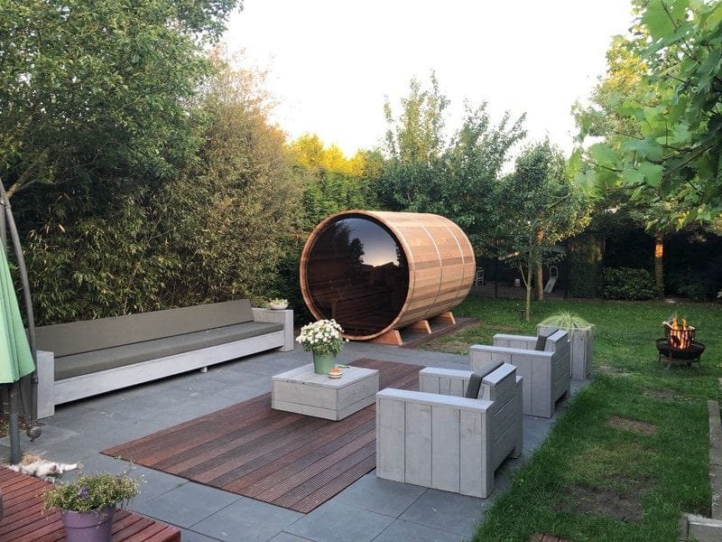 Panoramic View Cedar Barrel Sauna - Image 11