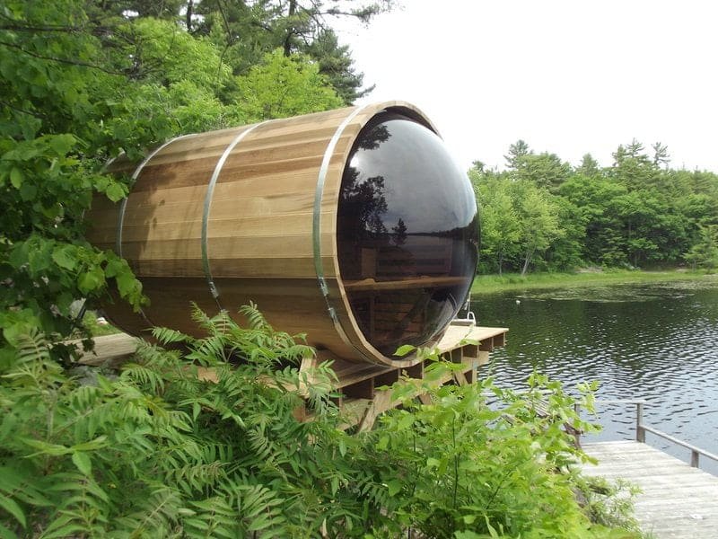 Panoramic View Cedar Barrel Sauna - Image 8