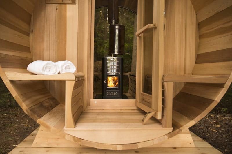 Panoramic View Cedar Barrel Sauna - Image 15