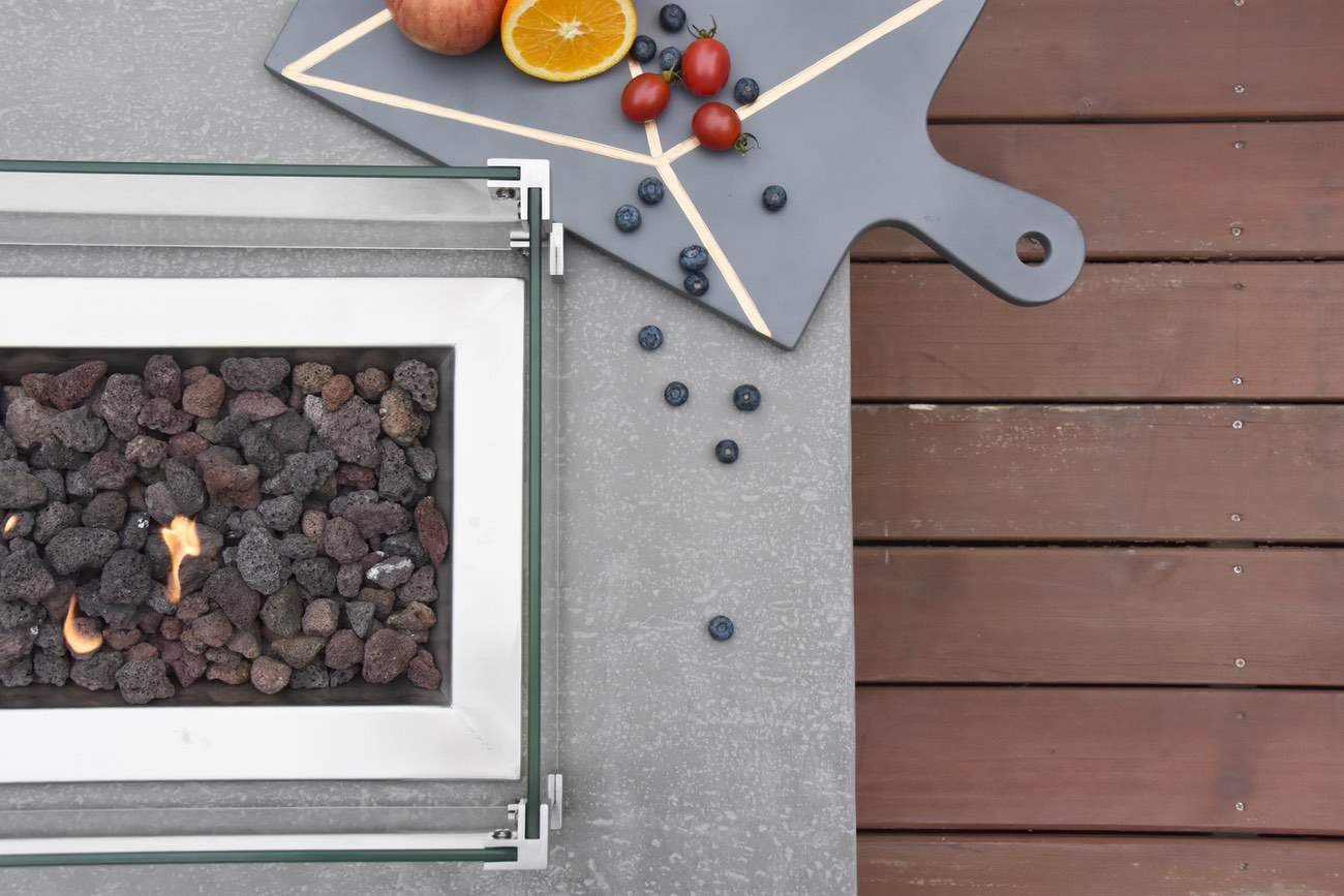 Elementi Hampton Cast Concrete Fire Table - OFG139 - Image 5