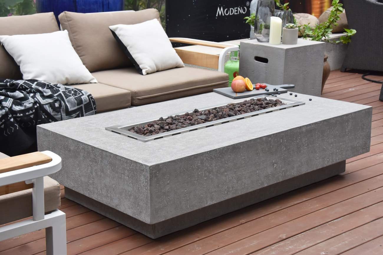 Elementi Hampton Cast Concrete Fire Table - OFG139 - Image 3