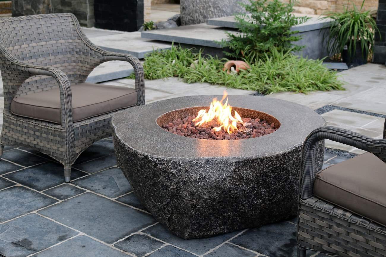 Elementi Fiery Rock Fire Table - OFG147 - Image 2