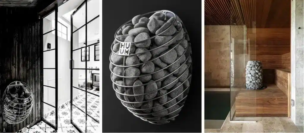 3 installed Huum Sauna Heaters