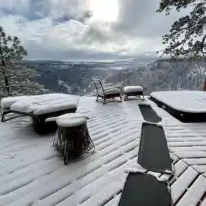 HeatTrak Snow Melting Mats path to Hot Tub in Calgary
