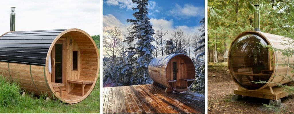 3 Barrel Saunas installed in client's yards