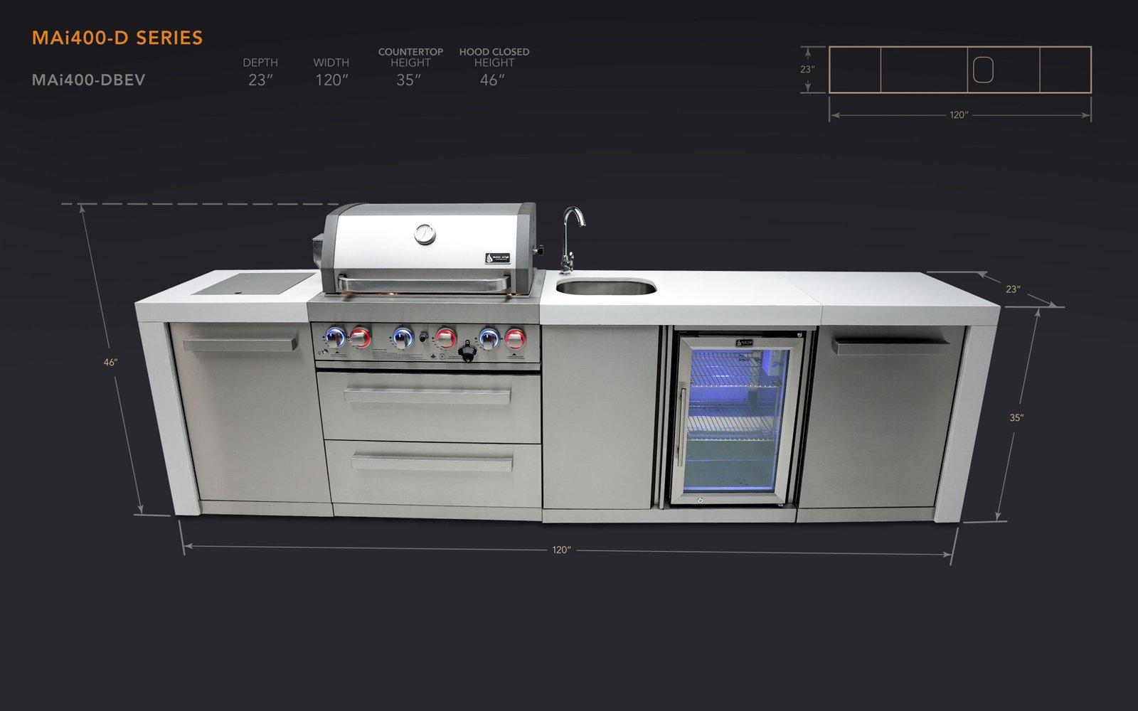 Mont Alpi 400 Deluxe Island with a Beverage center - Image 2