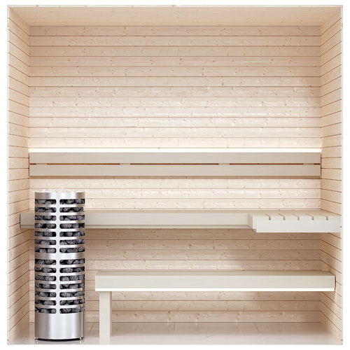 SaunaLife HST48 Luxury 4’ x 8’ Indoor Traditional Sauna Kit - Image 7