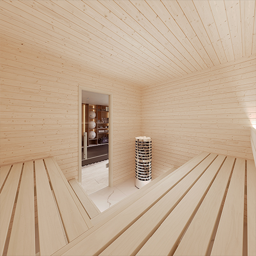 SaunaLife HST79 Luxury 7’ x 9’ Indoor Traditional Sauna Kit - Image 5