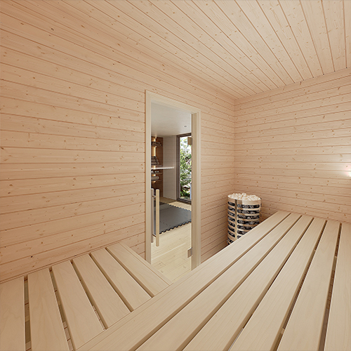 SaunaLife HST48 Luxury 4’ x 8’ Indoor Traditional Sauna Kit - Image 4