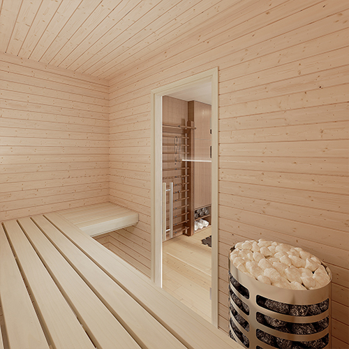 SaunaLife HST48 Luxury 4’ x 8’ Indoor Traditional Sauna Kit - Image 5